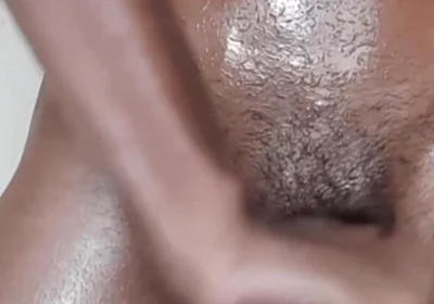 Masturbate Standing up, Then I Grease My Body with Oil, and Then I Cum