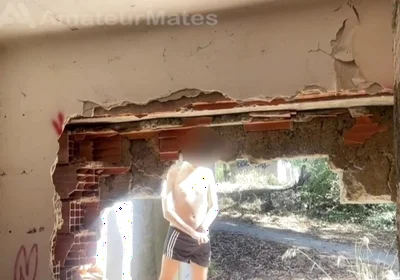 Exploring an Abandoned Building, 2 Amateur Boys Remove Their Clothes and One Starts to Bust a Nut