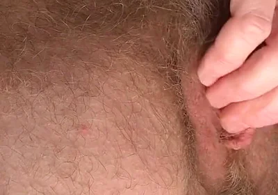 Close-up of Hairy Ftm Wanking, Cumming and Squirting