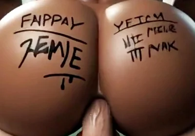 Big Black Ass Intense Anal Massive Cock. Compilation Hentai 3D Animation.