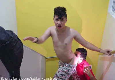 Cute Passive Gay Twink Gets Fucked Bareback by His stepsister's Boyfriend.