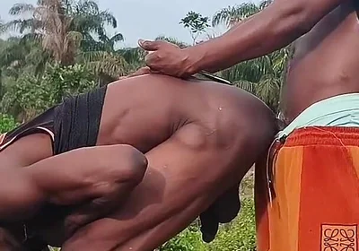 Ebony Creamy Bussy Decide to Btm for Huge Dick After a Long While in an Abandoned Government Site