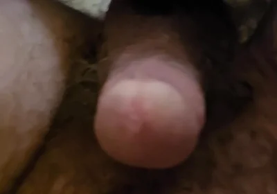 Laid Back POV in Bed with My Shorts Downs and Drop of Precum
