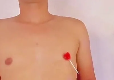Femboy Let Your Stepbrother's Best Friend Play with His Sweet Nipples