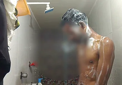 Video of Nagin Bathing in the Bathroom