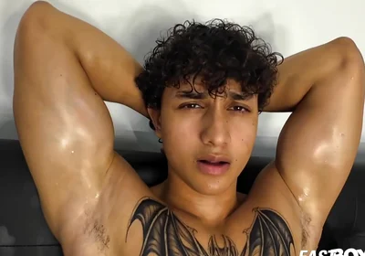 Muscle Latino Twink Handjob