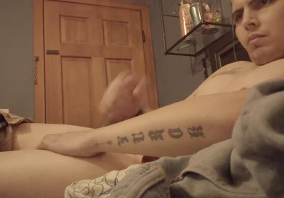 Hung Cummy Uncut Solo Twink Tatted Shows What's up