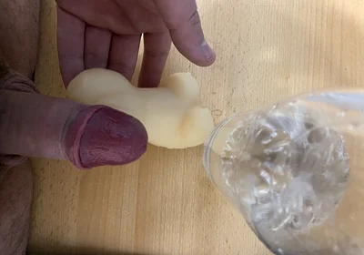 Standing, I Jerk off My Dick and Taste the Lubricant From My Penis