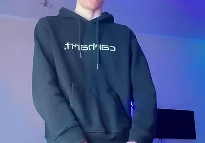 Skinny Boy Holding Back a Huge Cumshot Until It Hurts