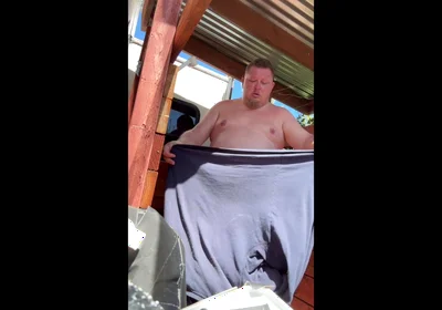 Blue Collar Stepdaddy Yard Work Piss and Cum