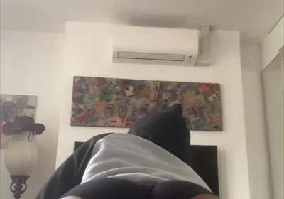 Watch Me Practice Pillow Humping & Twerking From Behind with Cock and Balls Showing Through Underwear