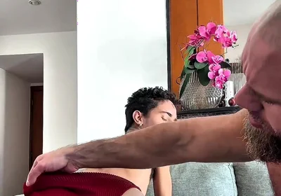 Feet, Big White Cock, Raw Sex and Size Differences with a Sexy Russian Bear