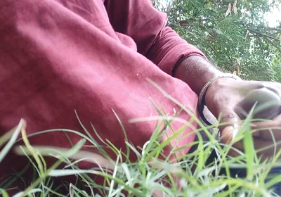 While Roaming in the Field, He Started Hitting the Hilt