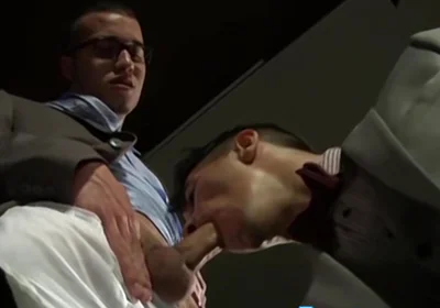 Other Lusty Businessmen Drain Their Balls In The Basement - Brock Rustin