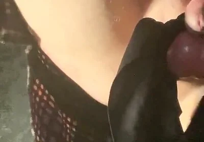 Crossdressers Self Spanking with Tied Balls and Small Dick