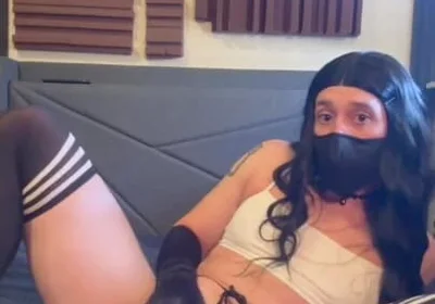 Bubble Butt Sissy CD Solo Cumshot