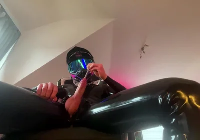 Horny Rubber Mx Biker Sounding Himself (huge Cumshot)