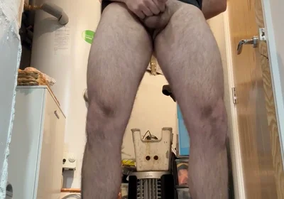 Couldn’t Help Myself but Play with My Cock in the Garage