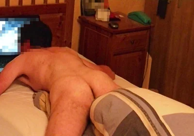Naked Bed Hump Masturbation with Lots of Cum