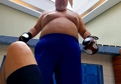 POV Stepdaddy Boss Boxer Training Session