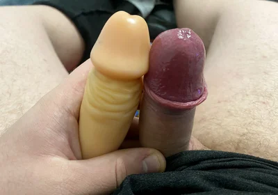 Masturbation with Rubber Cock