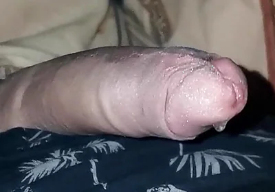 Bald Big Dick Is Very Excited at Night and Dripping Precum!