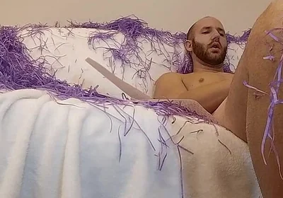 Inflatable Anal Sex Toy on Sofa