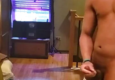 Jerking off BBC! Bear Teaches BBC How to Jerk off!!