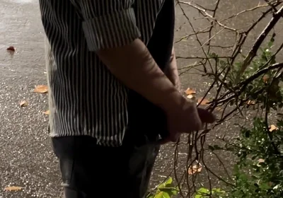 Risky Extreme Couple Jerk off Outdoor in Public Under the Rain (very Romantic)