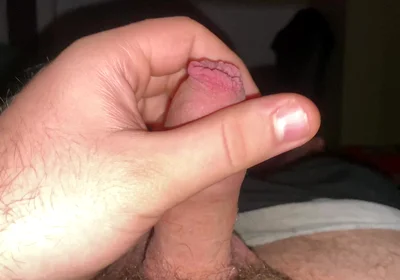 I caress my little penis before going to bed