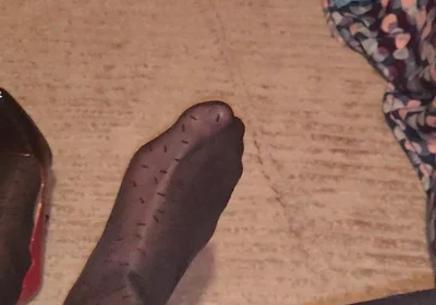 Teasing My Pattern Black Pantyhose