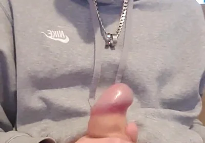 Skinny Lad Pulls Back Skin to Show Bellend