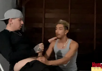 Gay Cholo Sucks Gang Thugs Cock