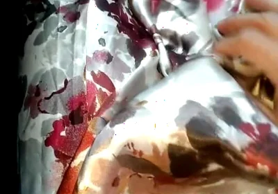 Satin Flower Dress Masturbation