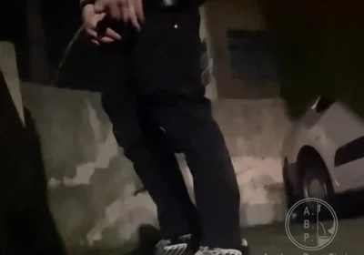 Amateur Boy Caught Peeing in the Street After Party