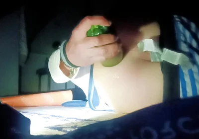 A Thin Young Man Opens His Anus Alone