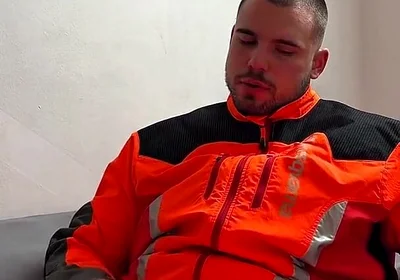 Tyler Blake Hivis Workwear, Muscle Flex, Dildo Play, Jerking off in Gear.