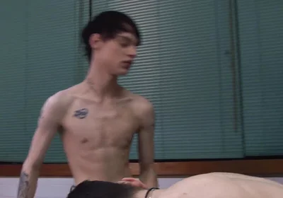 Bareback Business Twink Threeway Fuck