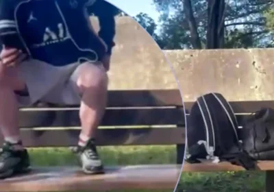 Amateur Boy Lost a Bet and Had to Expose and Touch His Cock in a Park