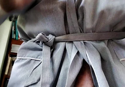 You See Pops Big Floppy Cock and Man Sack in His Robe