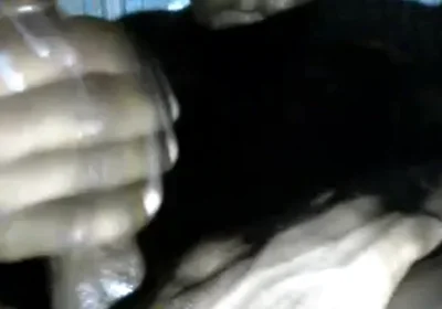 Closeup Stroking My Big Black Cock