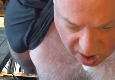 Bear Jerks off on Cam Makes Guy Watching Shoot