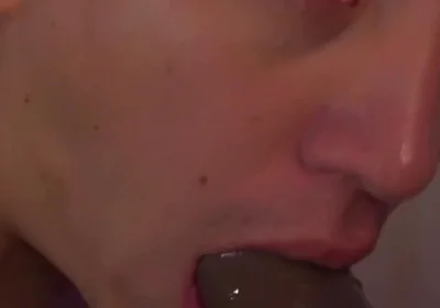 Stepdaddy’s Little Sissy Bitch Sucks and Deepthroats Big Black Cock