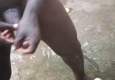 African Prince with Giant BBC Makes Sextape While in Wash Rooms