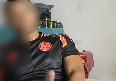 Colombian Soccer Player Enjoying