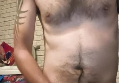 Big Dick Wanking and Smoking Topless