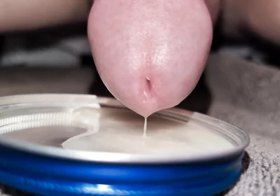 Play, Edge and Leak Lots of Sperm Precum Spunk. Close up Thick Cum Load. Swallow My Own Load