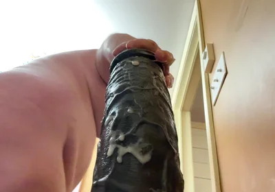 Massive huge dildo up my ass