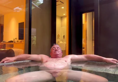 Stripping Down and Getting in the Hot Tub.
