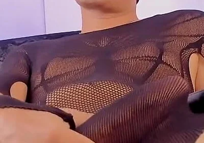 Good Boy Femboy Ken Masturbates in Tights and Asks to Be Watched